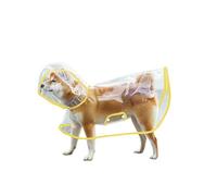 Pet Raincoats with Poncho Hood, Portable Transparent Dog Rain Coat, Adjustable Pet Water Proof Clothes, Breathable Lightweight Dog Rain Poncho for Outdoor yellow S.