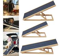 Pet Ramp Dog Ramp Dog Stairs Dog Car Ramp Boot Ramp for Car, Bed, Sofa and SUV, Foldable Dog Ladder Access Ramp Height Adjustable 100 cm x 40 cm x 30/40/50/60 cm