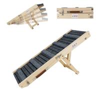 Pet Ramp, Dog Ramp for Small Dogs and Older, 4 Adjustable Height, Folding Dog Ramp Ladder, with Non Slip Carpet Surface, Portable Lightweight Dog Stair Step, 30/40/50/60cm Height
