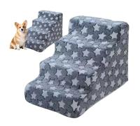 Pet Ramp - Dog Stairs for Cats | Folding Lightweight Kitten Steps with Easy Assembly and Non Slip Support for Safe Access, Ideal for Living Room Bedroom Study, 21.26x14.57x15.35 inches