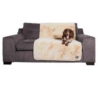 Pet Rebellion Dog Sofa Cover - Non-Slip Faux Fur Sofa Protector for Dogs & Cats, Absorbent & Washable Couch Cover, Large 100x170cm (Stone)