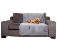 Pet Rebellion Dog Sofa Cover - Non-Slip Faux Fur Sofa Protector for Dogs & Cats, Absorbent & Washable Couch Cover, Large 100x170cm (Grey)