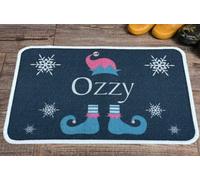 PET REBELLION | Personalised Extra-Large Pet Feeding Mat | Absorbent & Machine Washable | Customisable with Your Pet's Name | Non-Slip Backing | Christmas