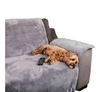 Pet Rebellion Sofa Cover for Dogs and Cats | Absorbent, Non-Slip, Machine-Wash Furniture Protector, Soft Plush Comfy Snuggle Rug for Pets (Grey, 1 x Sofa Cover & 1 x Sofa Arm Cover)
