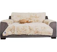 Pet Rebellion Sofa Cover for Dogs and Cats | Absorbent, Non-Slip, Machine-Wash Furniture Protector, Soft Plush Comfy Snuggle Rug for Pets (Stone, 2 x Sofa Covers & 2 x Sofa Arm Covers)