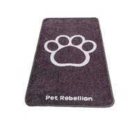 Pet Rebellion Stop Muddy Paws Carpet Runner | Protect Your Floors from Dirt and Mud | Non-Slip, Absorbent, and Machine Washable | Size XL (Dark Grey)