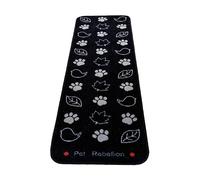 Pet Rebellion Stop Muddy Paws Dog Runner | Protect your floors from Dirt and Mud | Non-Slip, Absorbent, and Machine Washable | 45 x 150 cm (Country Walk Black)