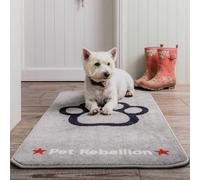 Pet Rebellion Stop Muddy Paws Rug - Grey