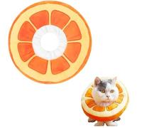 Pet Recovery Collar,Cat Cone Collar Soft, Cute Orange Donut Cat Recovery Collar Adjustable, Cat Cones to Stop Licking After Surgery Cat Cone for Small Pet (1PCS)