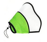 Pet Recovery Cone, Soft Dog Cone for Post Surgery Care, Adjustable Protective Collar for Lick and Bite Limiting, Polyester Mesh, Clear Top, Fluorescent Green, 11.8 x 13.8 x 1.2 in