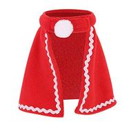 Pet Red Mantle Soft Cute Pet Cloak Rabbit Christmas Clothes Small Pet Festival Costume for Rabbit Guinea Pig Kitten Puppy(1#)