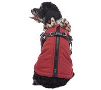 Pet Reflective Winter Costume Coat - Cozy Fleece Lined Vest, Adjustable Cold-Resistant Outfit | Dog Jacket for Walking/training in Snow or Rain, Warm Puffer for Small to Large Dogs, Travel Apparel