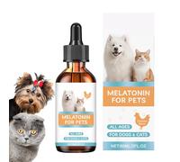 Pet Relaxant Calming Drops 60ml, Natural Dog Calming Aid Drops Help Relax Pets During Grooming, Travel, Or Storms, Supports Sleep And Reduces Stress, Gentle Supplement For Dogs And Kittens With Meowin