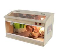 Pet Reptile Terrarium Wooden Tortoise House, Lizard Chameleon Gecko Incubator Cage - Indoor Outdoor Habitat For Small Pets - Reptile Houses By