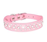 Pet Rhinestone Collar - Stylish Crystal Dog Necklace, Adjustable Strap | Cute Cat Puppy Leather Band, Glitter Fashion Belt, Elegant Gem Accessory, Sparkling Decorative Jewellery, Chic Animal Cha