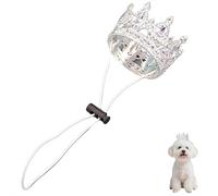 Pet Rhinestone King Crown,Red Rhinestone Dog Crown with Adjustable Strap Party Costume Accessories,Golden Queen Crowns for Dog & Cat Home Weddings Birthday Cosplay Party Photos Prop