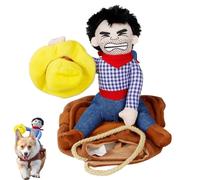 Pet Riding Suit,Ventilate Dog Cowboy Costume with Fasteners - Dog Halloween Costumes for Pugs, Maltese, Jack Russell Terrier, French Bulldog