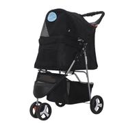 Pet Robust Buggy Dog Stroller Pet Stroller with Wheels Carrier Cat Strolling Cart Travel Folding Cart for Puppy Small-Medium Pram Jogger Trolley(H)