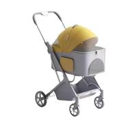 Pet Robust Buggy Foldable Dog Stroller 4 Wheel 3 in 1 Pet Cat Stroller with Detachable Carrier Storage Basket for Small Medium Cats Dogs Pram Jogger Trolley