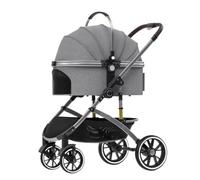 Pet Robust Buggy Folding Pet Stroller with Storage Basket Travel Dog Strollers with Detachable Carrier for Small Medium Cats Dogs Pram Jogger Trolley(C)
