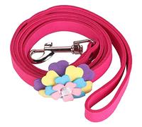 Pet Rope Dog Leash Beautiful Flower Pulling Cable Puppy Dog Pulling Leash 120 * 1.5 cm Blue Purple Yellow Pink Rose Red (Rose Red)