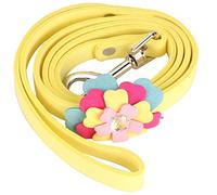 Pet Rope Dog Leash Beautiful Flower Pulling Cable Puppy Dog Pulling Leash 120 * 1.5 cm Blue Purple Yellow Pink Rose Red (Yellow)