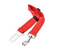 Pet Rope Hot Adjustable Pet Cat Dog Car Safety Belt Collars Pet Restraint Leash Travel Clip Car Safety Harness For Most Vehicle Pet Traction Rope(Red)