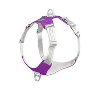 Pet Rope Padded Pet Dog Harness No Pull Dog Reflective Chest Strap Belt Vest Adjustable Outdoor Training Protective Harness Pet Traction Rope(Purple,XL)