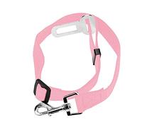 Pet Rope Pet Dog Cat Car Seat Belt Adjustable Harness Seatbelt Leash for Small Medium Dogs Travel Clip Pet Supplies 13 Colors Pet Traction Rope(Pink)