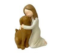 Pet Ross Sympathy Figurine, Dog Angel Statue | Girl Dog Statue for Dog Lovers | Resin Pet Loss Sympathy Decoration, Precious Home Decor for Pet Owners, Permanent Dog Memories