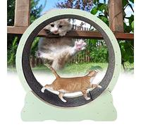 Pet Running Machine, Cat Wheel, Exercise Wheel for Indoor Cats, Weight Loss Hamster Kittens, Toy Scratching Post, All Things Running, Scratching, Climbing,White-M