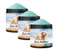 Pet Safe Ice Melt Safe for Concrete, Snow Salt Ice Melt Pet Friendly, Green Salt for Snow and Ice Removal, Snow & Ice Melters, Sidewalk Salt, Driveway Salt, Rock Salt for Snow and Ice (3PCS)