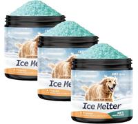 Pet Safe Ice Melt Safe for Concrete, Snow Salt Ice Melt Pet Friendly, Green Salt for Snow and Ice Removal, Sidewalk Salt, Fast-Acting Snow & Ice Melter for Paths, Driveways & Patios (3PCS)