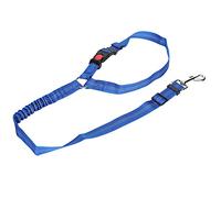Pet Safety Car Harness Tie - Reflective Elastic Dog Leash with Retractable Ring for Dogs - Car Travel Pet Safety Strap (Blue)