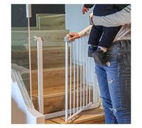 Pet Safety Gate, Dog Fence Gates Pet Protective Door, Retractable Gate Without Drilling Auto Close, for Stairs, Hallways and Doorways(93-96Cm)