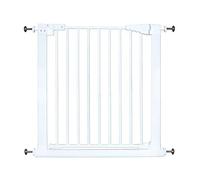 Pet Safety Gate for Stairs Adjustable Pressure-Mounted Barrier Dog & Cat Fence Easy Install Doorway Gate 114-122cm Secure Pet Enclosure Indoor & Outdoor Use