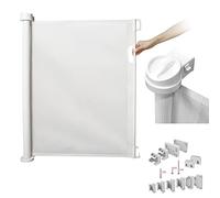 Pet Safety Gate Magic Dog Gate Magic Gate for Dog, Safe Guard Install Anywhere, Portable Mesh Folding Safety Fence, Keep Your Baby and Pets Away from Kitchen and Outdoor 54W*34H inch (137W*86H cm)