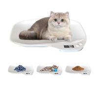 Pet Scales for Small Pet, 15KG Digital Weighing Scales, Puppy Weighing Scales for Small Animal, LCD Display Electronic Scale with 4 Weighing Modes for Cat, Dog, Hamster, Food, Kitchen(14×10.2 Inches)