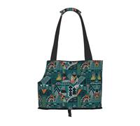 Pet-Scandinavian Animals print portable bag, lightweight and breathable, suitable for taking small pets out.