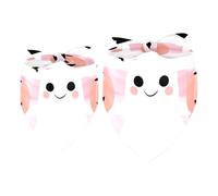 Pet Scarf 2 PCS, Lovely Specter Pumpkin Bat Stylish Dog Bandana for Boys Girls Variety Pack of Breathable Pet Apparel