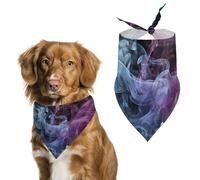 Pet Scarf,Blue and Purple Smoke Printed Personalized Dog Scarf Triangle Bib Bandana Accessories Funny Dog Bandanas for Dogs Cats