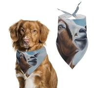 Pet Scarf,Blue Goat Print Printed Personalized Dog Scarf Triangle Bib Bandana Accessories Funny Dog Bandanas for Dogs Cats