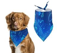 Pet Scarf,Blue Musical Notes Printed Personalized Dog Scarf Triangle Bib Bandana Accessories Funny Dog Bandanas for Dogs Cats