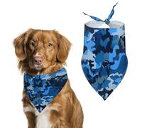 Pet Scarf,Blue Pattern Printed Personalized Dog Scarf Triangle Bib Bandana Accessories Funny Dog Bandanas for Dogs Cats