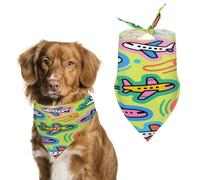 Pet Scarf Cartoon Airplane Dog Bandana Holiday Thanksgiving Bandana for Large And Extra Large Dogs