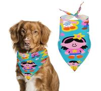 Pet Scarf Cartoon Star People Dog Bandana Holiday Thanksgiving Bandana for Large And Extra Large Dogs