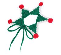 Pet Scarf Christmas Star Shape Green Polyester Cat Accessory | Comfortable Touch, Keeps Warm, Decorative Festive Style, for Cats and Pets at Christmas