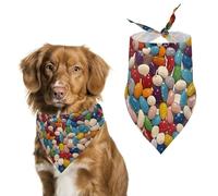 Pet Scarf Dog Scarf Pet Bandana Bandana for Dogs Assorted Jelly Beans Printed for Most Dog And Cat