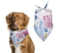 Pet Scarf Dog Scarf Pet Bandana Bandana for Dogs Floral Watercolor Painting Printed for Most Dog And Cat