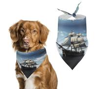 Pet Scarf Dog Scarf Pet Bandana Bandana for Dogs Old Sailing Ship Printed for Most Dog And Cat